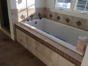 Master bathroom soaking tub