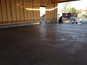 The garage finally has a floor