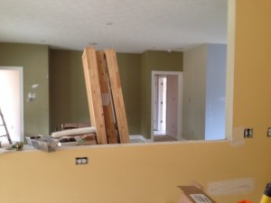 Kitchen looking into the family room