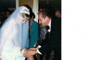 Both my little sister and I held our wedding receptions at our parents' home.  Peggy's reception was held outdoors, mine inside.